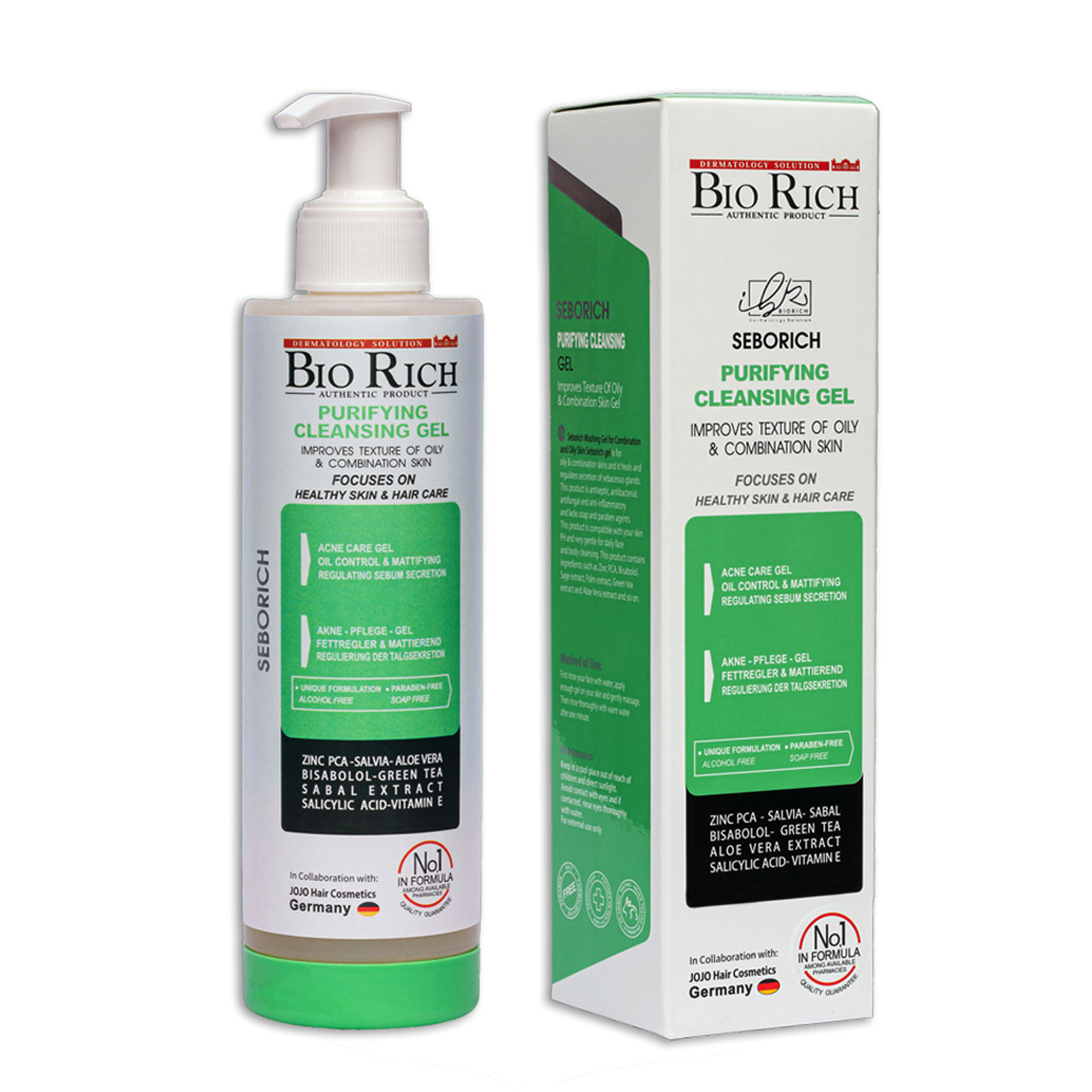 ژل شستشو صورت بایوریچ مدل پوست چرب و مختلط حجم 200 میلی لیتر